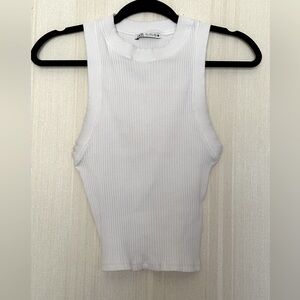 Zara white Crop Top
